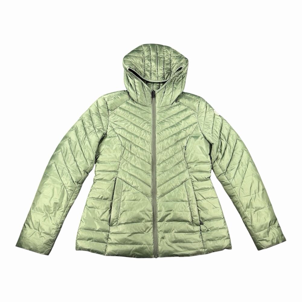 Pajar Canada Packable Puffer Jacket Women’s M Green Hooded Lightweight
